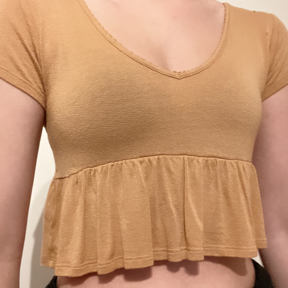 Girly Yellow Crop Top